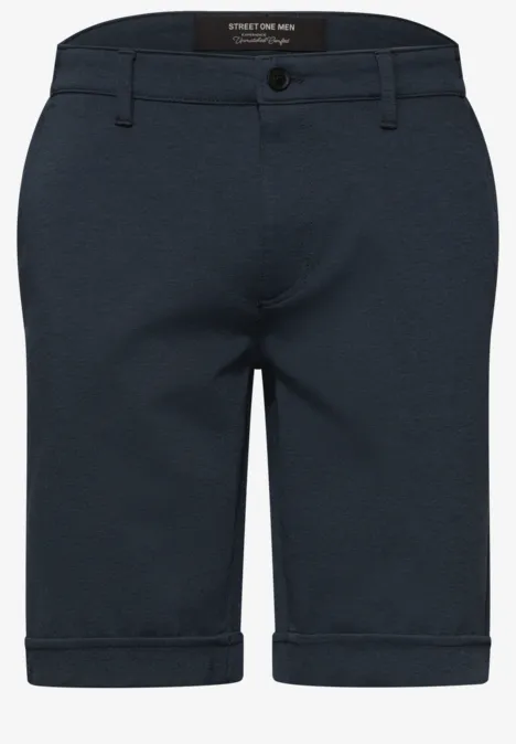 Chino Shorts im Regular Fit aus Jersey dark ink blue