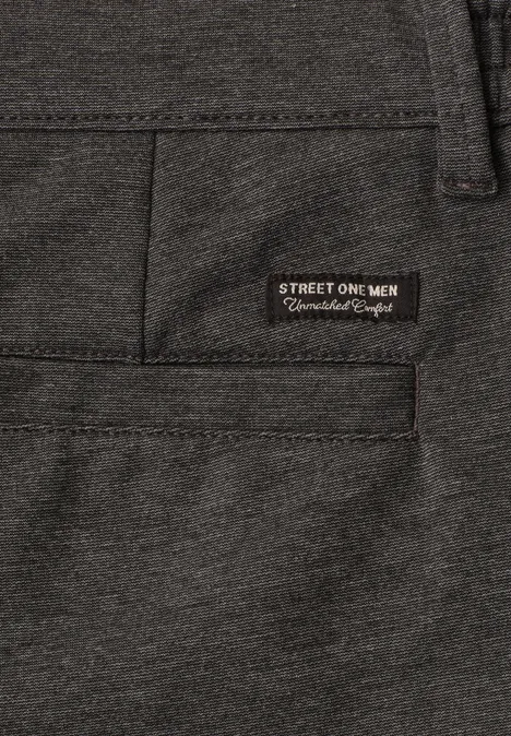 Short chino Regular Fit en jersey industrial grey