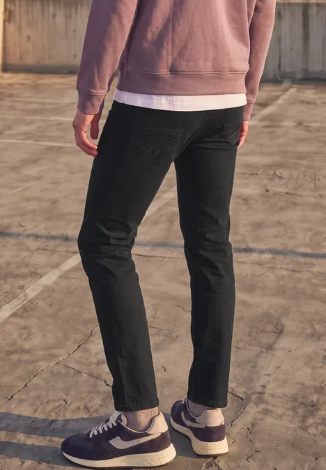 Jean Slim Leg à coupe ajustée dark grey overdye black