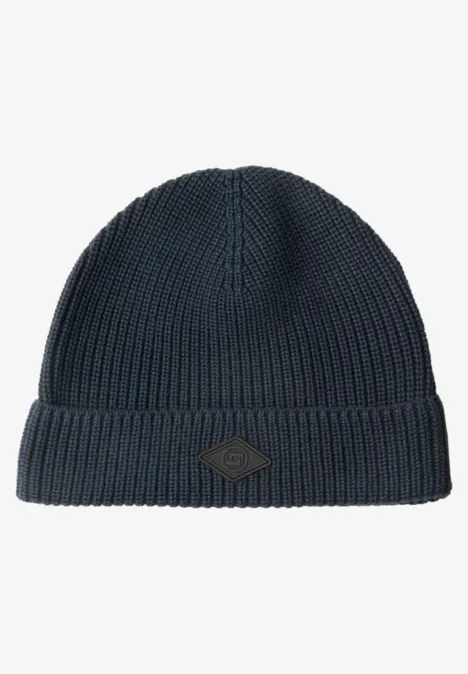 Czapka z struktury w prążki dark basic blue
