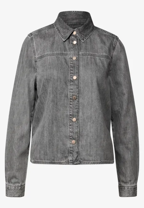 Denim Overshirt grey random washed