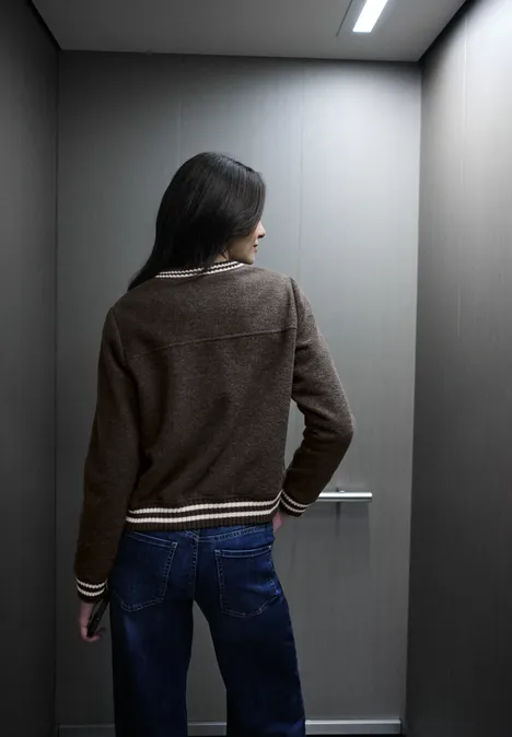 Blouson met college details null