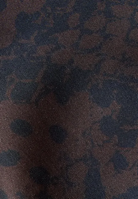 Satin-Tuch mit Snake-Print charred brown