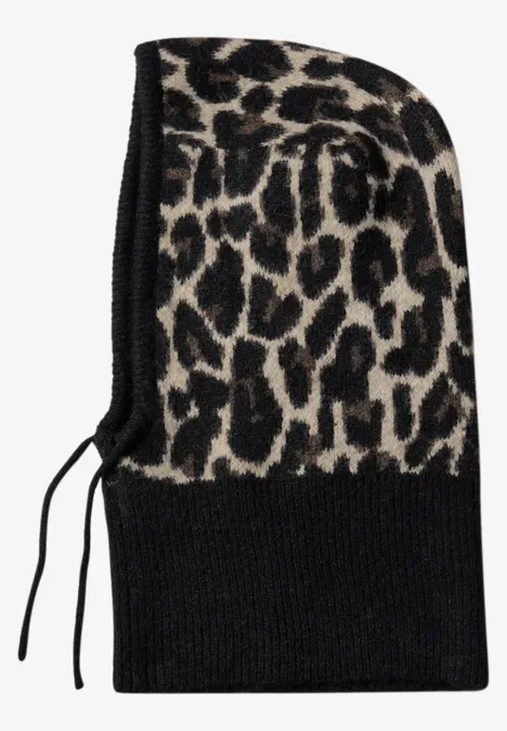 Balaclava mit Leo-Muster Black