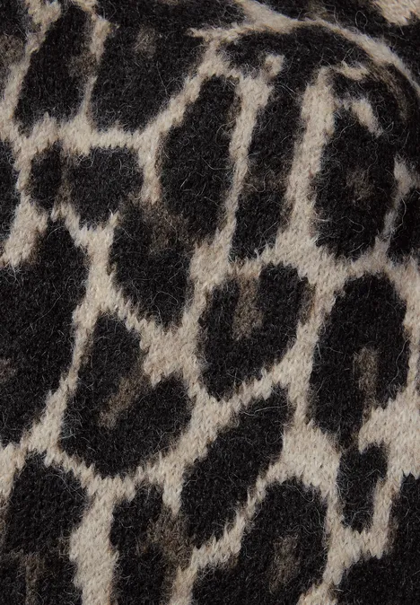 Balaclava mit Leo-Muster Black