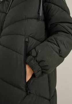 Sweatjacke Damen – Lange Winterjacke Mit Teddyfutter, Kapuze & Reißverschluss – Warme Übergangsjacke (Fleece Gefüttert)