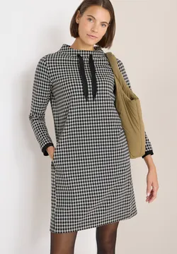Robe à Capuche Femme Cecil - Longueur Genoux - Poche Kangourou - Manches Longues - Tissu Viscose Stretch - Look Décontracté