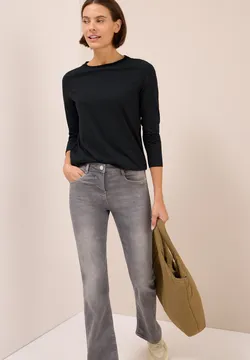 Street One Damen Shirt Mina - Weiches Melange Basic