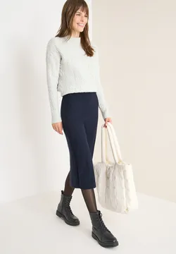 Cecil B361486 bedrukte rok, zwart, L, dames, Zwart, L