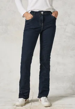 Cecil Jeans Bootcut Donna B379414 - Vita Alta, Slim Fit, Mix Cotone Elasticizzato