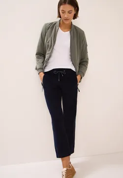 Pantalon Femme En Velours Côtelé Doublé Polaire - Taille Haute, Coupe Droite, Confortable Pour Hiver, Bureau, Loisirs - 9