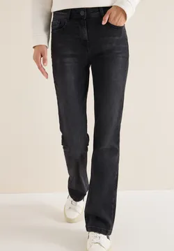 Cecil Damen High Waist Jeans – Slim Fit Mit Used Look | Bequeme Stretch-Jeans Mit Gekrempeltem Saum