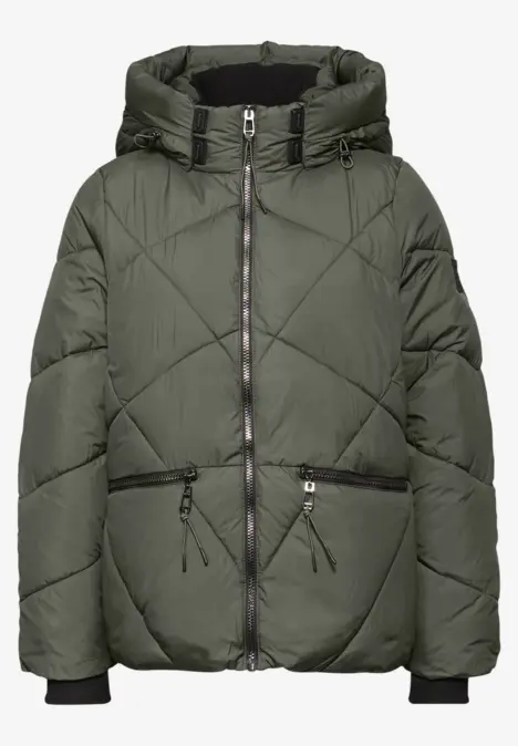 Kort gewatteerd jack cypress green