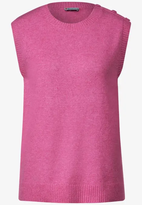 Fijngebreide slipover cozy pink melange