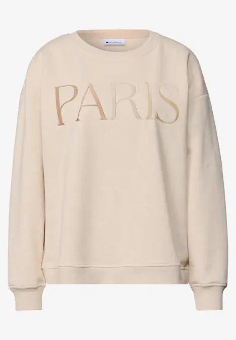Sweatshirt beige avec l'inscription 'PARIS'