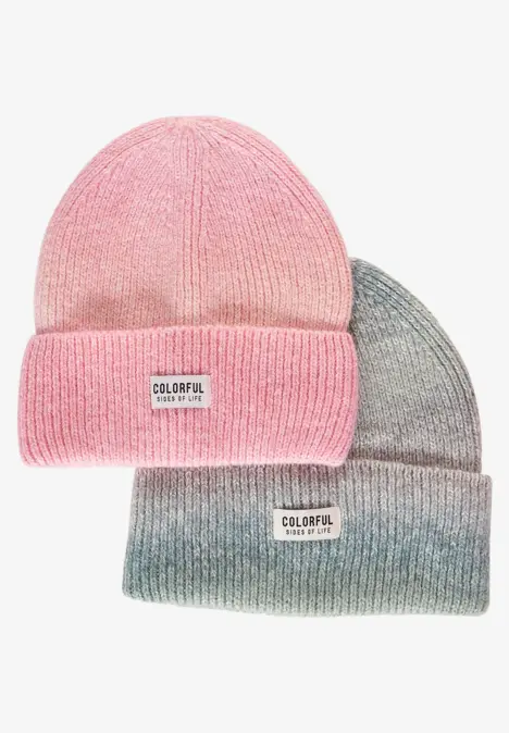 Beanie avec dégradé de couleurs light peony pink