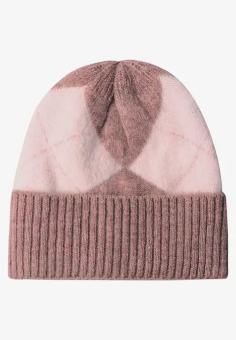 Muts met argylepatroon vintage blush mel.