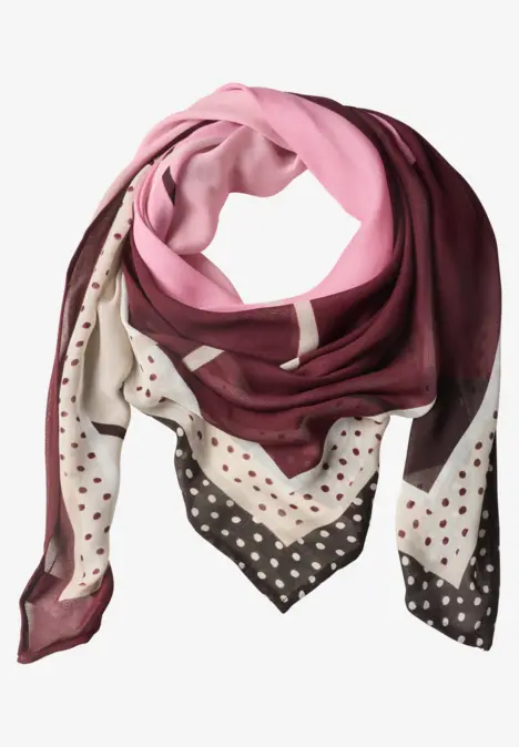 Doek met grafisch patroon rustic rouge