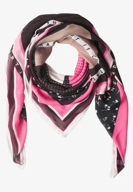 Vierkante sjaal met grafische print multicolor