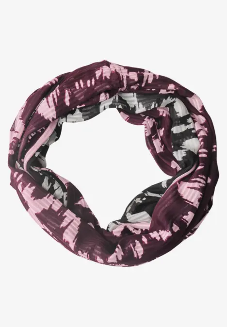 Écharpe tube texturée et imprimée Black