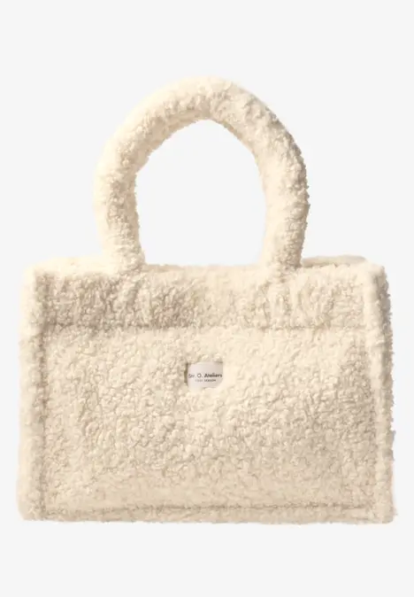 Teddy-draagtas in effen kleur barley beige