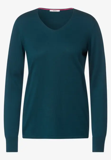 Feinstrick Pullover deep lake green