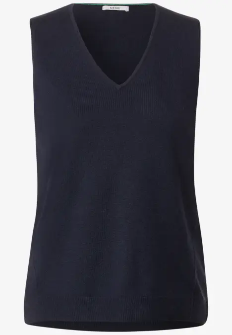 Slipover met V-hals night sky blue