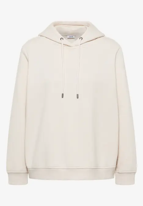 Kapuzen Sweatshirt light greige