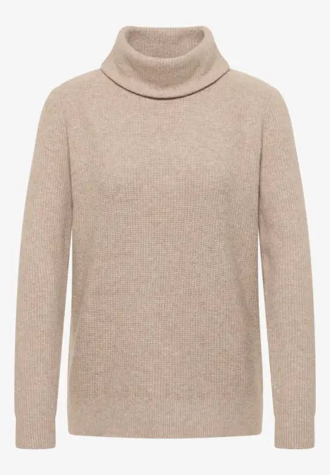 Strukturpullover sandalwood beige melange