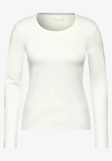 T-shirt à manches longues basique vanilla white