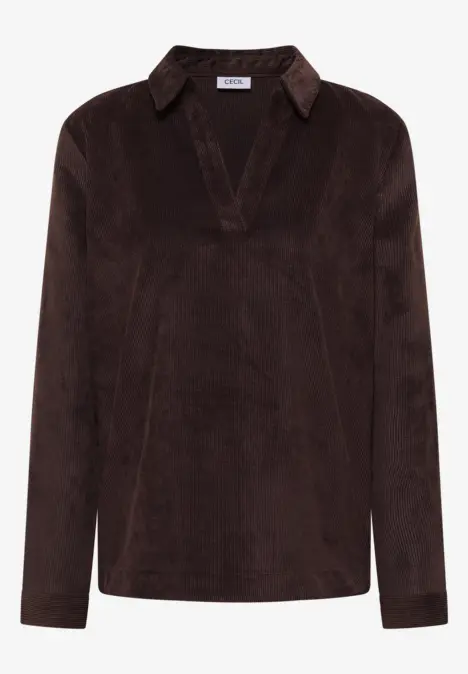 Softe Cordbluse tartufo brown