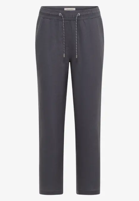graue, bequeme Sweatpants mit Kordelzug und geradem Schnitt