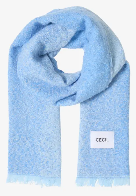 Jacquard Schal fountain blue