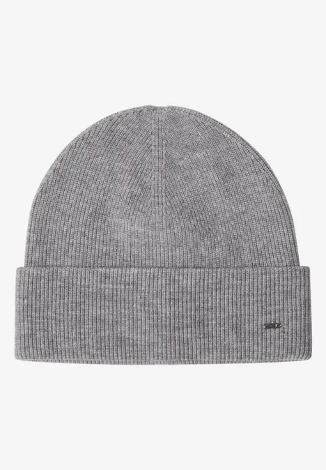 Beanie in Unifarbe moonlight silver mel.