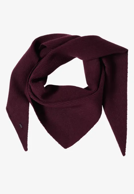 Dreieckstuch in Unifarbe berry red