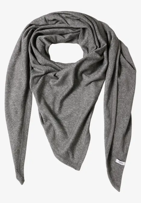 Driehoekige sjaal in effen kleur flint grey melange