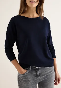 Cecil Damen Feinstrickpullover – V-Ausschnitt, Langarm, Aus Weichem Viskosemix