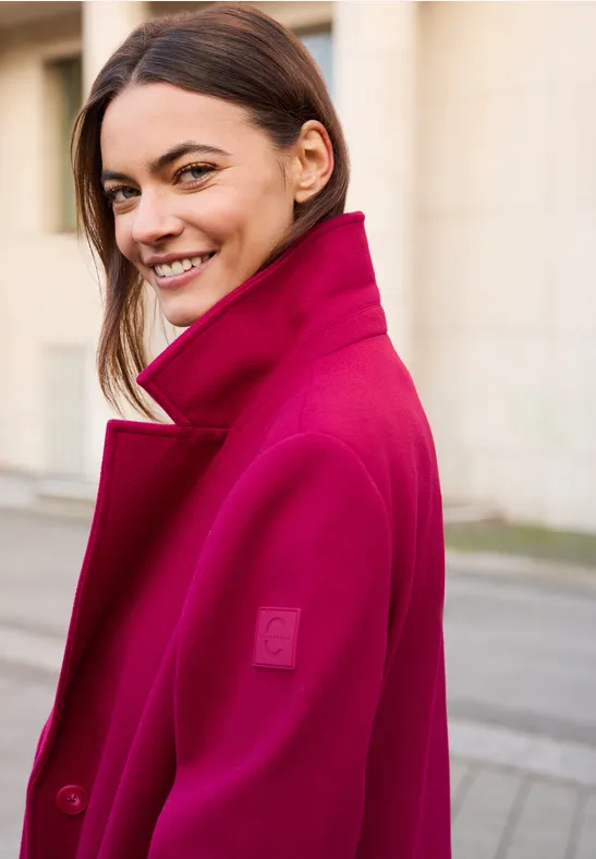 cecil Reversmantel mit Wolloptik Polyester Rot