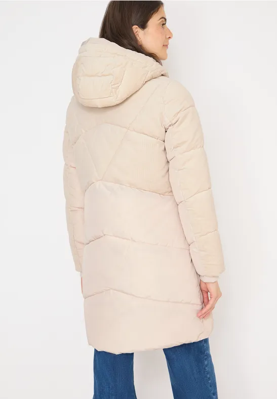 Puffer Mantel mit Cordmix günstig online kaufen