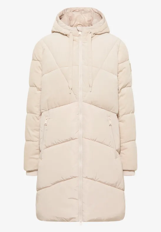 Thumbnail - Cecil Damen Puffer Mantel mit Cordmix in Weiß, Gr: S