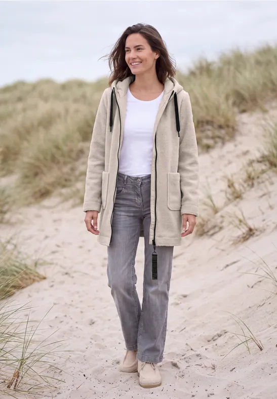 Manteau douillet effet laine