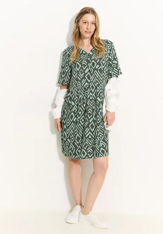 cecil Sommerkleid Print Viskose Grün
