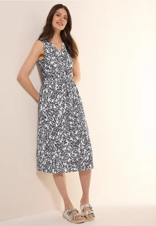 Thumbnail - Cecil Damen Gemustertes Midi-Kleid in Weiß, Gr: S