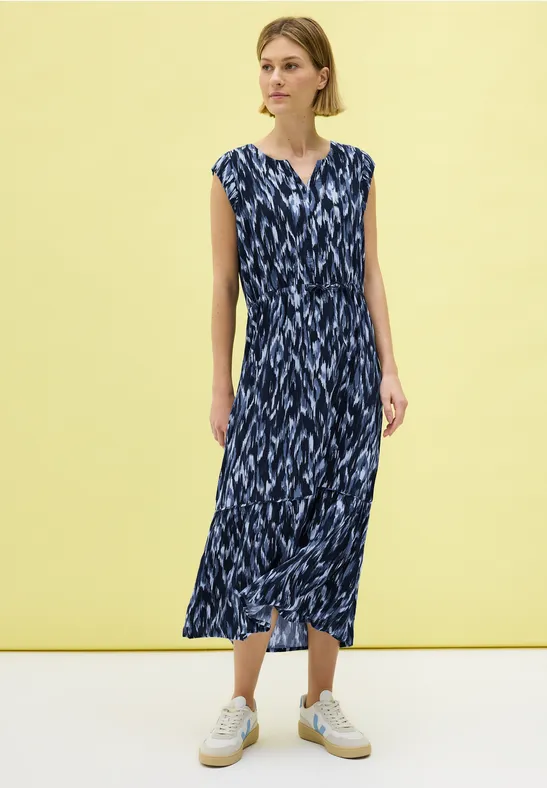 Gemustertes Volant-Kleid günstig online kaufen