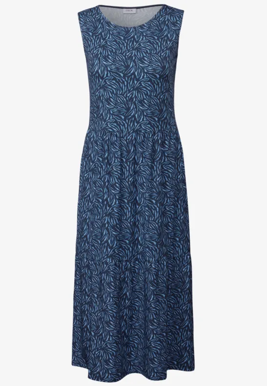 Thumbnail - Cecil Damen Minimal Print Jersey-Kleid in Blau, Gr: 3XL