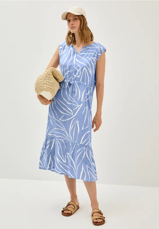 Thumbnail - Cecil Damen Gemustertes Volant-Kleid in Blau, Gr: S