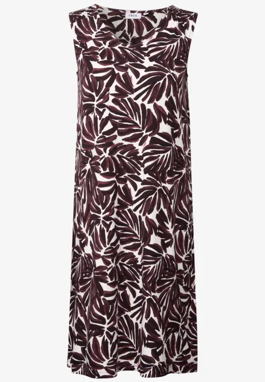 Thumbnail - Cecil Damen Gemustertes Jersey-Kleid in Rot, Gr: XL