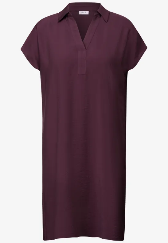 Thumbnail - Cecil Damen Strukturkleid in Unifarbe in Rot, Gr: L