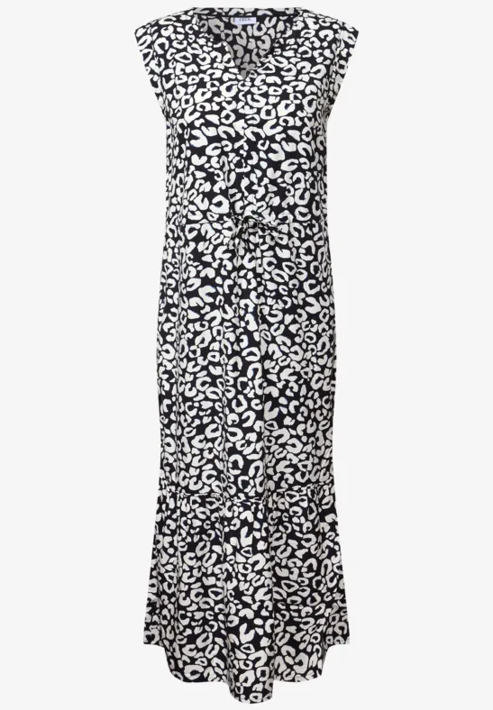 Thumbnail - Cecil Damen Gemustertes Volant-Kleid in Blau, Gr: XXL