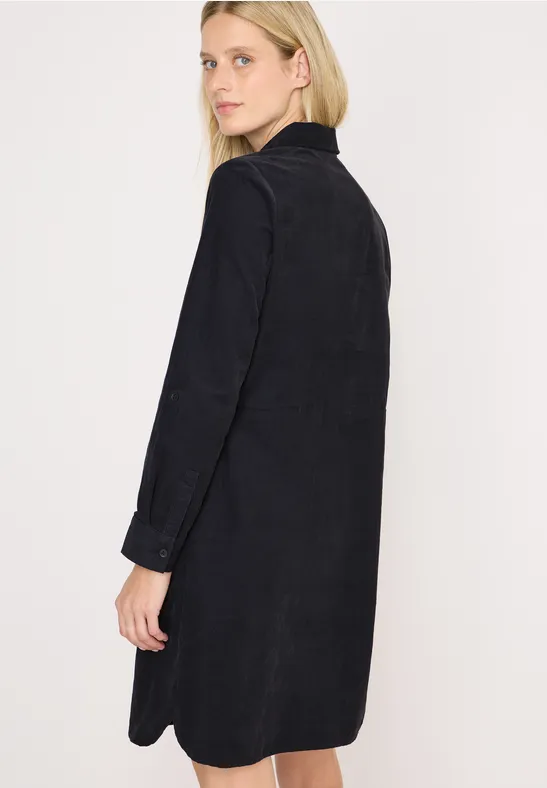 Cordkleid in Unifarbe günstig online kaufen